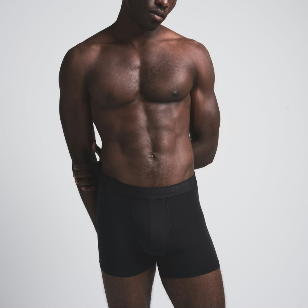 Skims Cotton Men’s 3 inch Boxer Brief 5 Pack Onyx 2XL